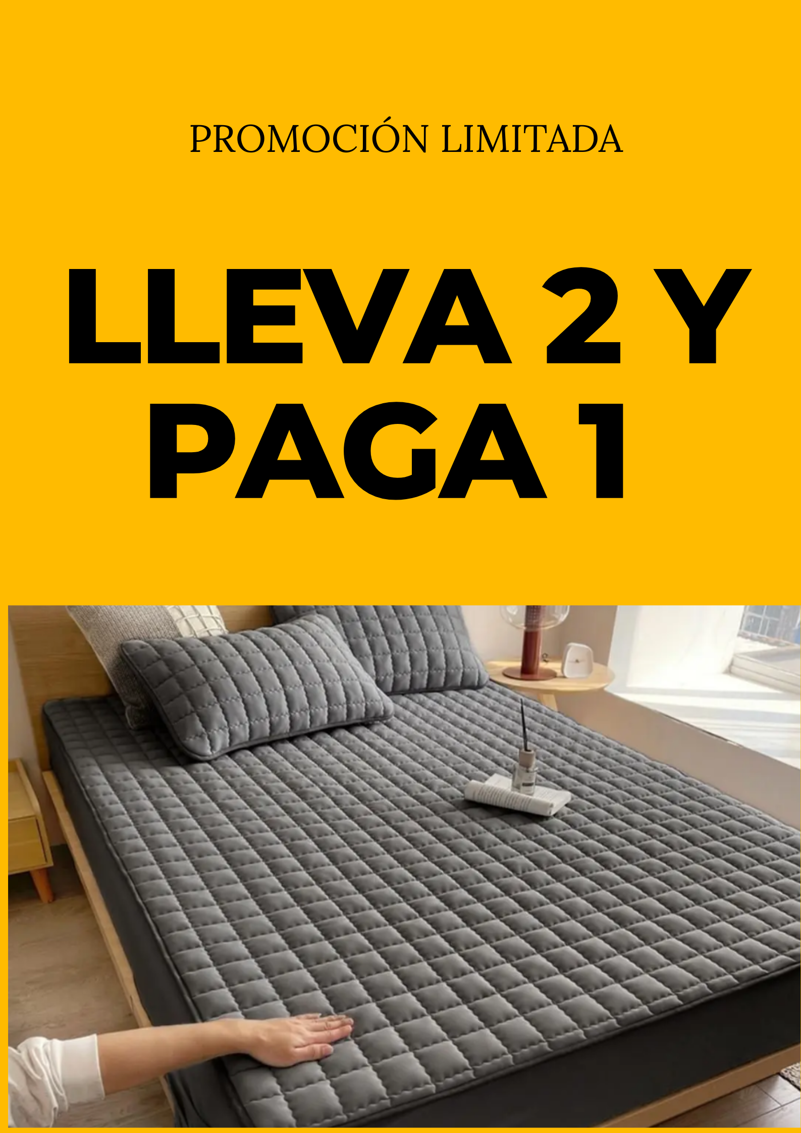 PROTECTOR DE COLCHÓN ACOLCHADO IMPERMEABLE + FUNDA DE ALMOHADA GRATIS | LLEVA 6 PIEZAS CON ENVÍO GRATIS 🇨🇴